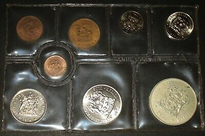 South Africa 8 Piece 1974 Silver Coin Mint Set