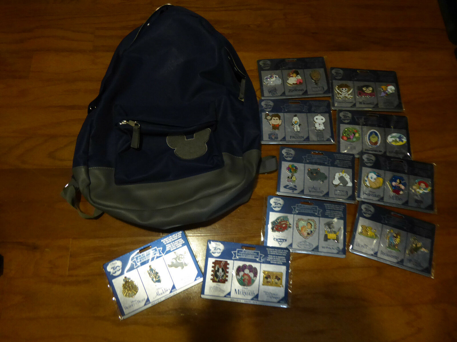 Disney Trading Pins Ds 30th Anniversary Backpack & All 10 Weeks Of Pins