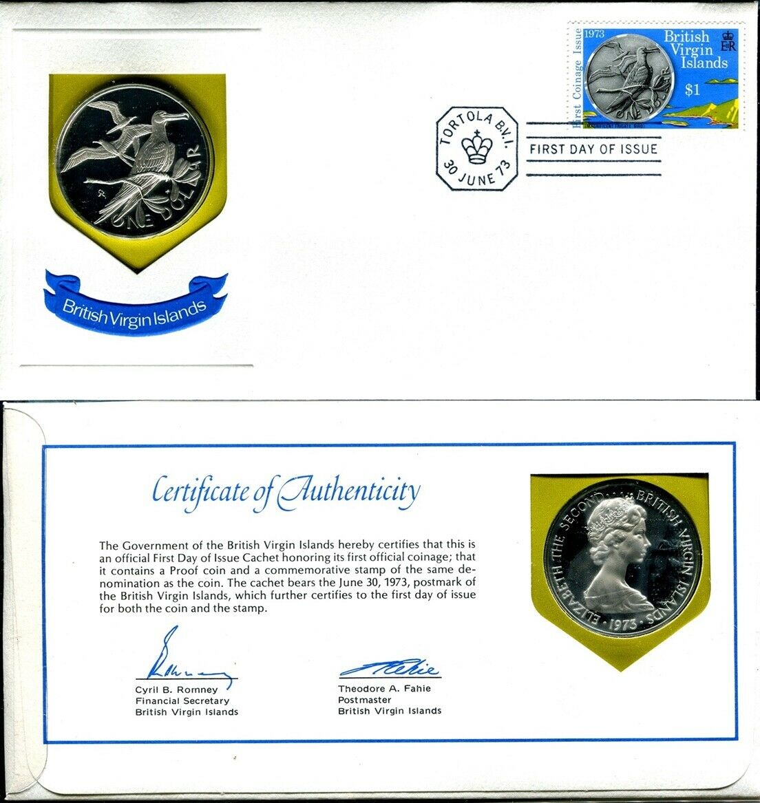 British Virgin Islands 1973 6-coin Proof Set Pncs