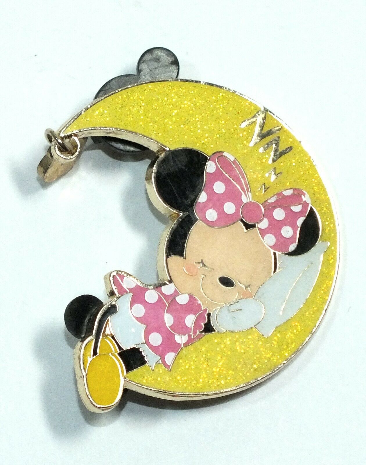 Disney Pin Trading Shanghai Disneyland Cute Minnie Mouse Sleeping Moon Dangle Pp