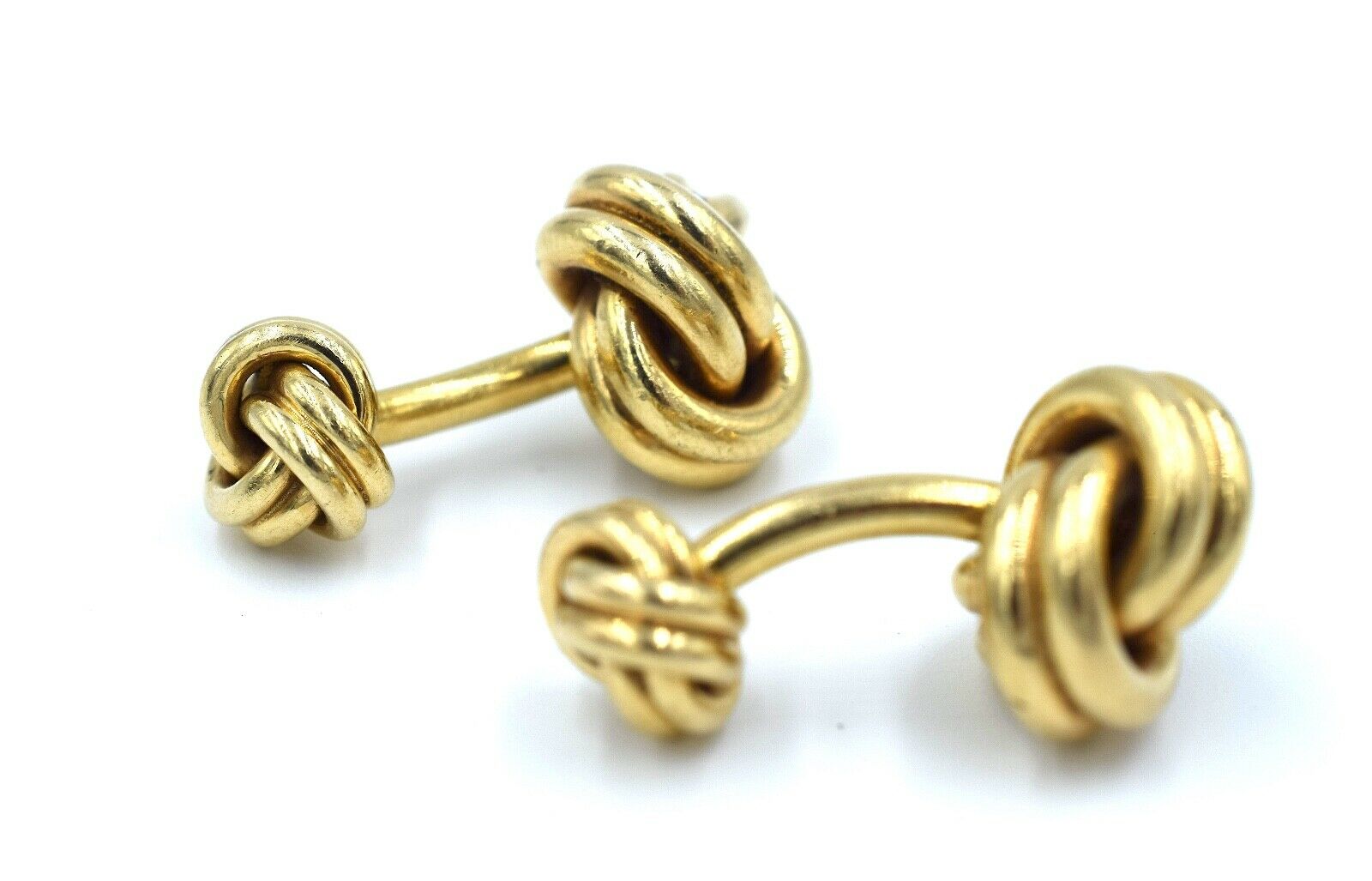 Tiffany & Co. Double Knot Vintage Cuff Links 14k Yellow Gold