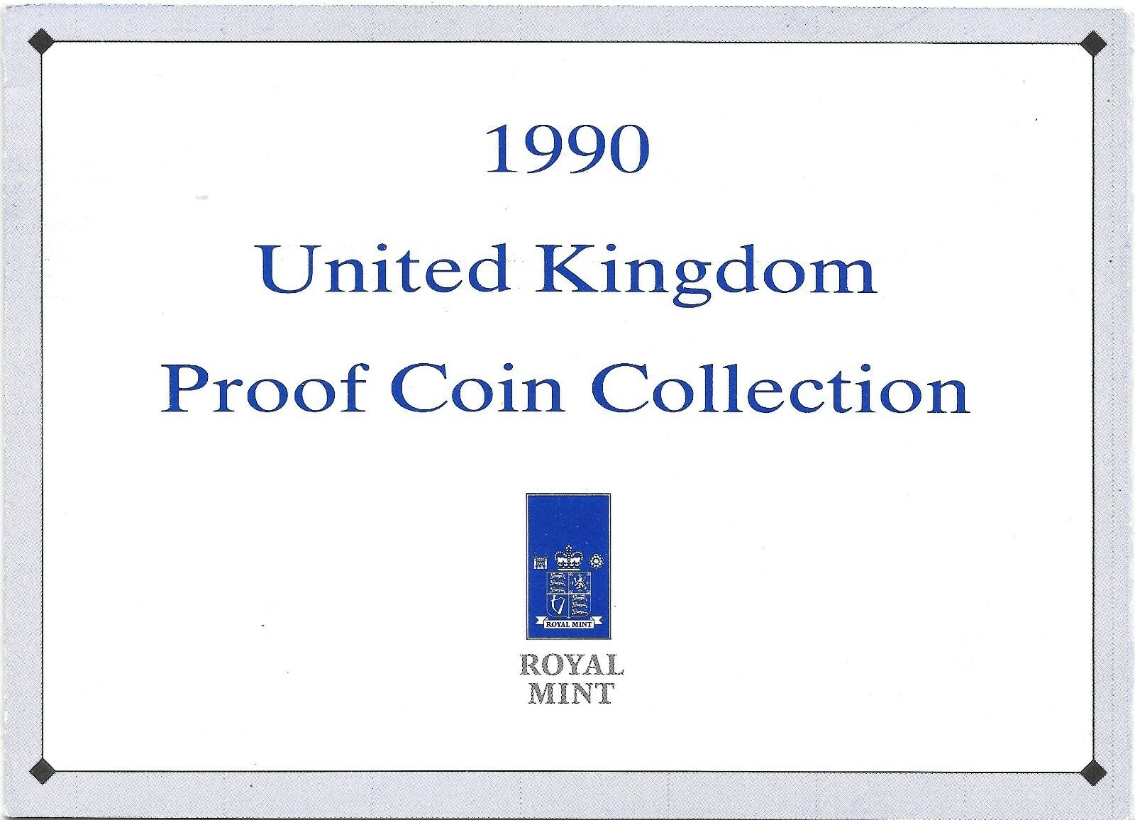 1990 Great Britain 9 Coin 3 Page C.o.a. Document Set~free Shipping