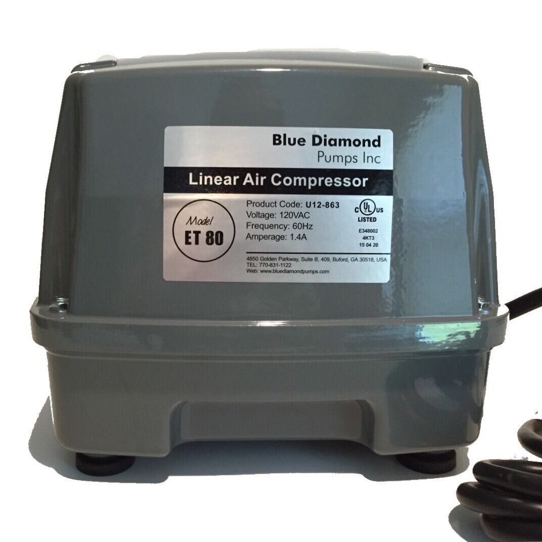 Blue Diamond Et80 Septic Air Pump Aerator Compatible With Hiblow Hp80