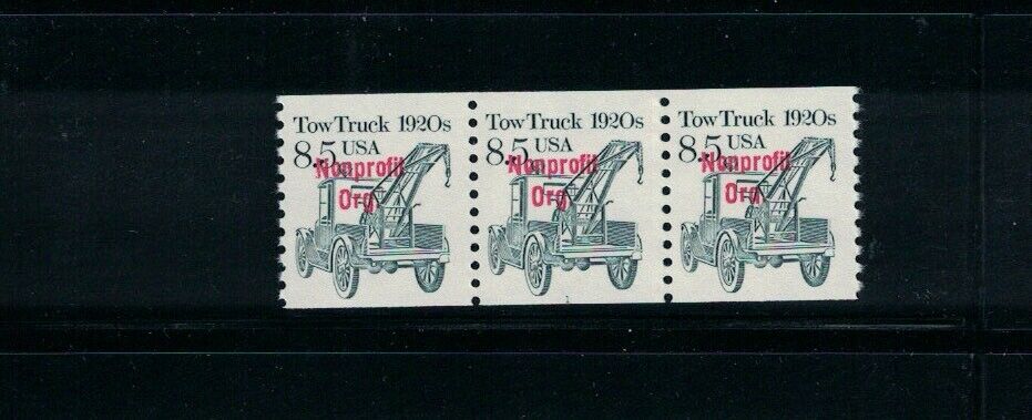 Us Scott #2129a 8.5c Tow Truck 1920s Red Nonprofit Org Pnc3 #1 Mnh Wysiwyg