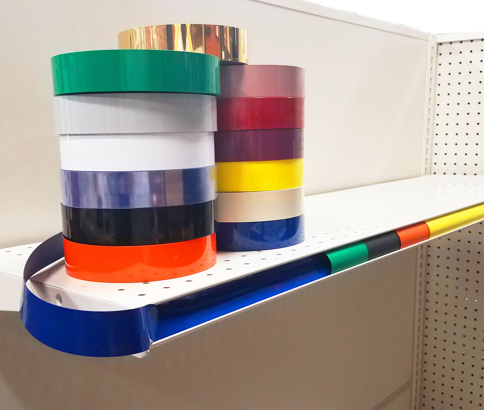 Decorative Gondola Shelving Vinyl Inserts Many Colors Available 130 Ft X 1.25 In