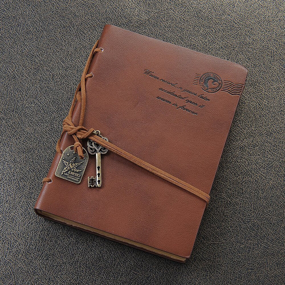 Leather Classic Retro Diary Notebook Vintage Travel Notepad Journal Writing Gift