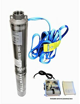 Submersible Pump, Deep Well, 4", 3hp/230v, 625', All S.s. Hallmark Industries