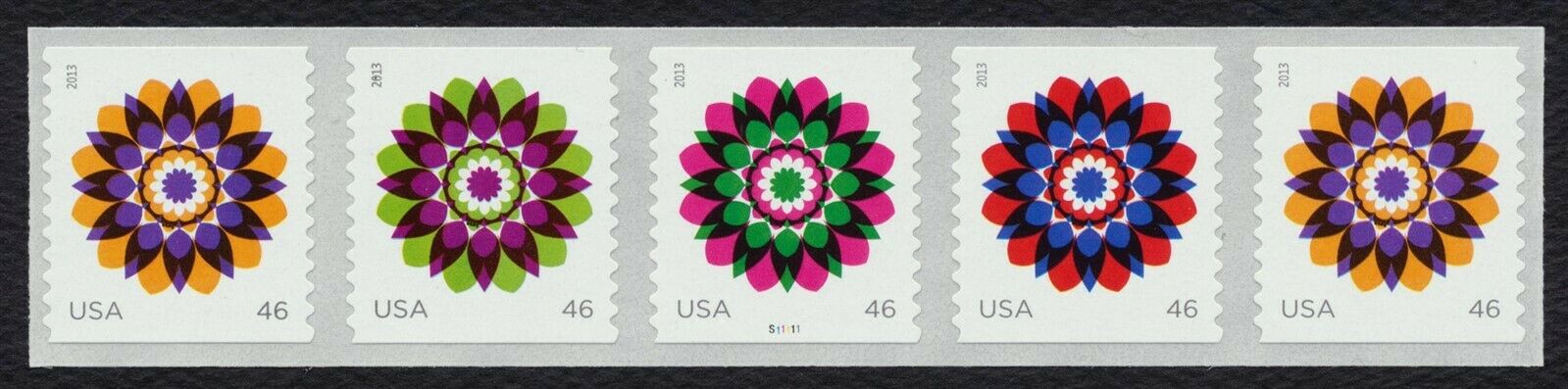 #4725a 46c Kaleidoscope Flowers, Pnc S11111 Mint **any 5=free Shipping**