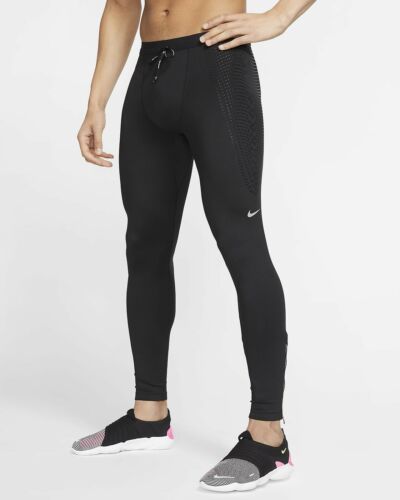 Mens Nike Power Running Tights Black Size Xs Tight Fit Cj5371-010-nwt 💯$80