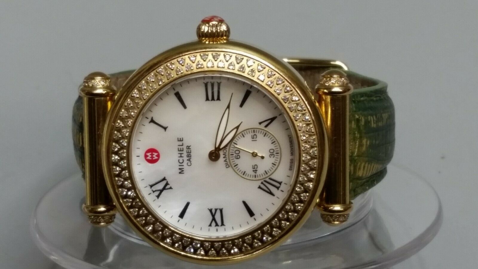 Michele Caber Gold-tone Stainless Steel .58cts Diamonds Swiss Watch Mw16a0b1025