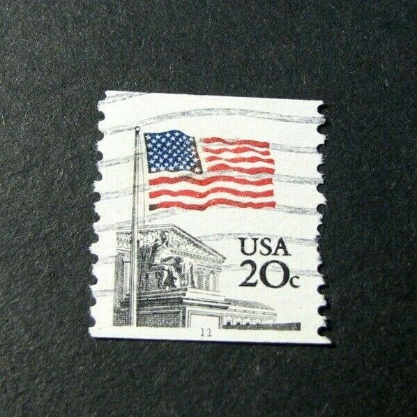 Us Pnc Stamp Scott# 1895 Flag Over Supreme Court P#11 1981 Used H83