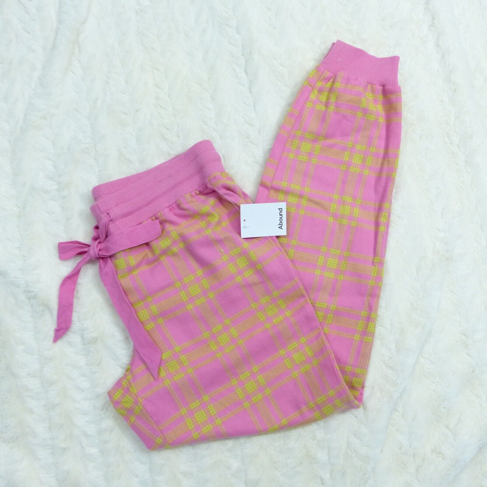 Abound Flannel Joggers In Pink Zenna Brock Plaid Size Small