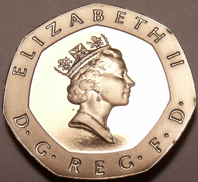 Proof Great Britain 1989 20 Pence~super Cameo~100,000 Minted~free Shipping