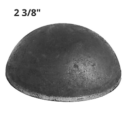 Pipe Caps: Domed Steel Weld On 2 3/8" Inch Round Post Cap For Metal Fence