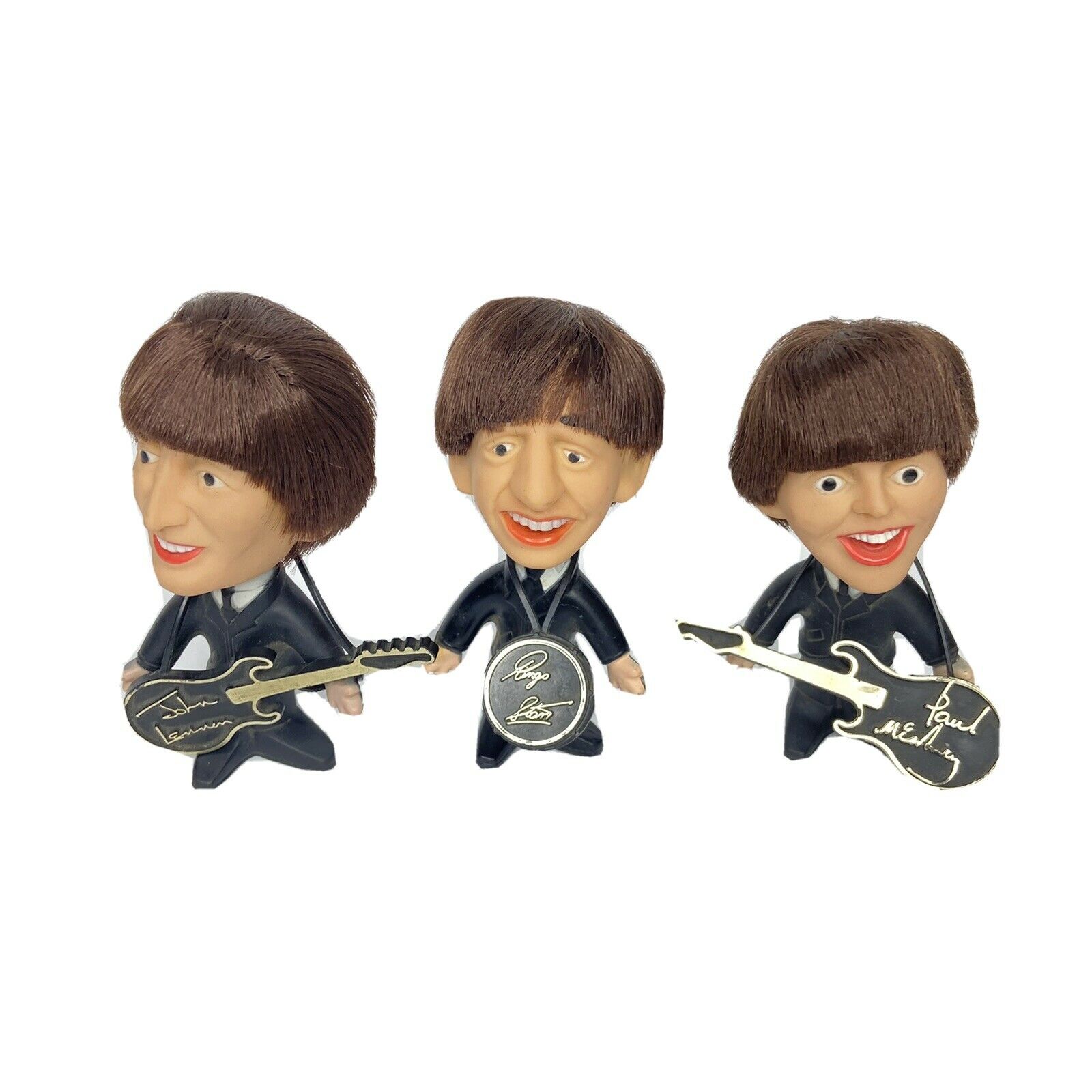 Vtg 1964 Set Of 3 Seltaeb Beatles Dolls Ringo John Paul