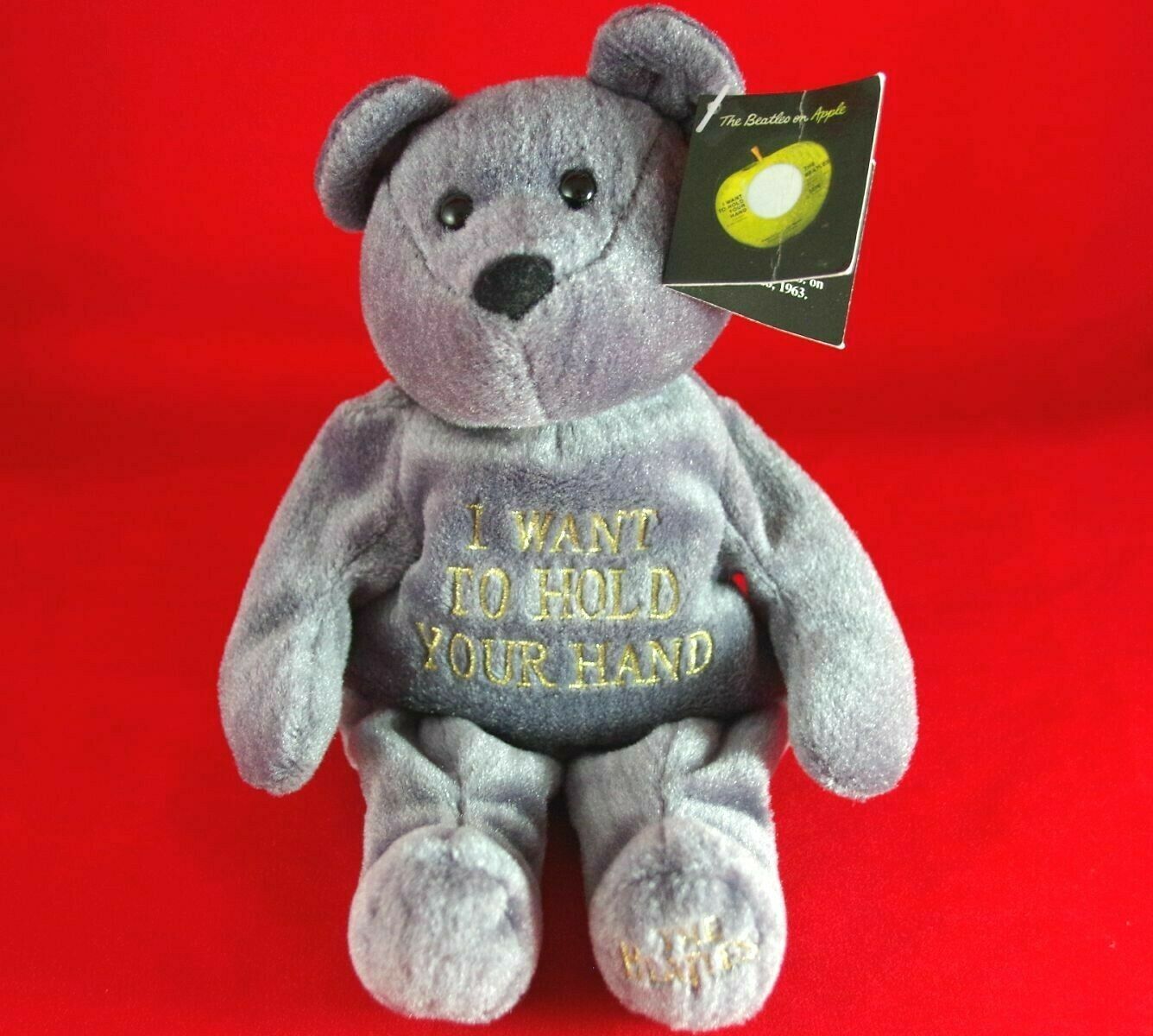 *tag* Vtg 1999 Beatles I Want To Hold Your Hand Bean Bag Beanie Baby Teddy Bear