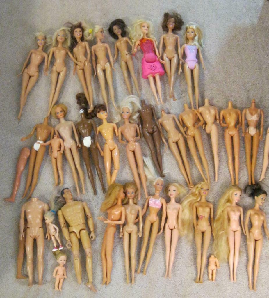 Scary Barbie Nude Doll Lot 35-tlc Head Body Parts-halloween Haunted House Decor